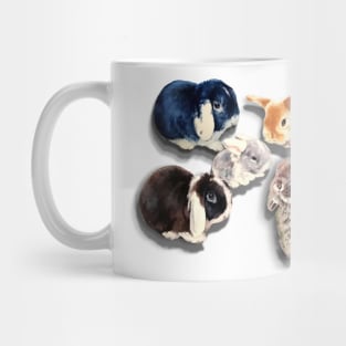 Adorable 3D effect multiple baby rabbit painting Mug